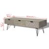 vidaXL TV Cabinet with 3 Drawers 47.2"x15.7"x14.2" Gray