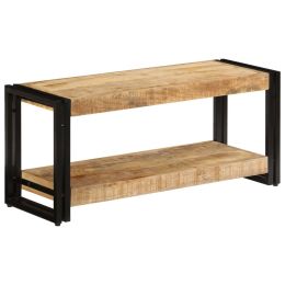 vidaXL TV Cabinet 35.4"x11.8"x15.7" Solid Mango Wood