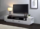 TV Stand; White &amp; Black 91275