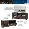 Modern TV Stand with Storage for TVs Up To 60&quot;; Wenge