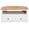 vidaXL Corner TV Cabinet White 36.6"x19.3"x19.3" Solid Pine Panama Range