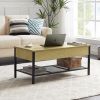 Wood Lift-Top Storage Coffee Table with Hidden Storage Compartment  for Living Room Office Reception Room