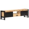 vidaXL TV Cabinet 55.1"x11.8"x15.7" Rough Mango Wood