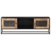 vidaXL TV Cabinet 47.2"x11.8"x15.7" Rough Mango Wood