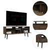 Oslo Tv Stand for TVÂ¬Â¥s up 51"; Two Drawers; Four Legs; Three Open Shelves -Dark Walnut