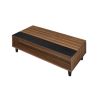 Avala Coffee Table w/Lift Top; Walnut &amp; Black 83140