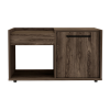 Lyon Coffee Table; Single Door Cabinet; One Open Shelf -Dark Walnut