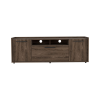 Lyon Tv Stand for TVÂ¬Â¥s up 55"; One Cabinet; Double Door -Dark Walnut