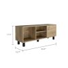 Tunez Tv Stand for TVÂ¬Â¥s up 43" Three Open Shelves; One Cabinet -Light Oak