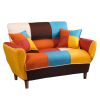 [VIDEO provided] Small Space Colorful Sleeper Sofa; Solid Wood Legs