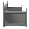 Twin Size Wood Daybed with Twin Size Trundle (Gray)