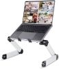 Adjustable Laptop Stand Table for Office; Portable Lap Desk Stand Compatible Notebook Tablets MacBook