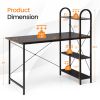 Reversible Computer Desk Study Workstation Home Office 4-tier Bookshelf