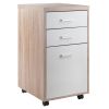 Kenner File Cabinet, 2-Drawer, Reclaimed Wood and White