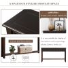 TREXM Rustic Entryway Console Table; 60&quot; Long Sofa Table with two Different Size Drawers and Bottom Shelf for Storage (Black)