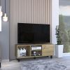 Tunez Tv Stand for TVÂ¬Â¥s up 43" Three Open Shelves; One Cabinet -Light Oak