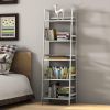 WTZ Bookshelf; Ladder Shelf; 5 Tier Bamboo Bookcase; Modern Open Book Case for Bedroom; Living Room;