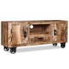 vidaXL TV Cabinet Rough Mango Wood 43.3"x11.8"x19.7"