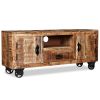 vidaXL TV Cabinet Rough Mango Wood 43.3"x11.8"x19.7"