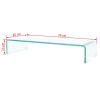 vidaXL TV Stand / Monitor Riser Glass Clear 27.6"x11.8"x5.1"