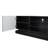 Modern; Stylish Functional TV stand with Color Changing LED Lights; Universal Entertainment Center; Black