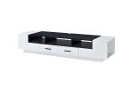 TV Stand; White &amp; Black 91275