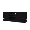 Modern; Stylish Functional TV stand with Color Changing LED Lights; Universal Entertainment Center; Black