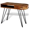 vidaXL Desk Reclaimed Solid Wood with Iron Legs