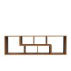 Double L-Shaped TV Stand; Display Shelf ; Bookcase for Home Furniture; Walnut