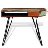 vidaXL Desk Reclaimed Solid Wood with Iron Legs