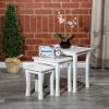 3-Piece Nesting Table Set; White