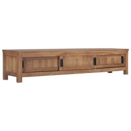 vidaXL TV Cabinet 59.1"x11.8"x11.8" Solid Teak Wood