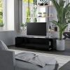 vidaXL TV Cabinet Black 47.2"x13.4"x11.8" Engineered Wood