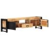 vidaXL TV Cabinet 55.1"x11.8"x15.7" Rough Mango Wood