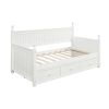 Wood Daybed with Three Drawers ; Twin Size Daybed; No Box Spring Needed ; White