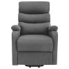 vidaXL Power Lift Massage Recliner Light Grey Fabric