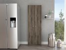 Multistorage Pantry Cabinet; Five Shelves; Double Door Cabinet -Dark Brown / Black