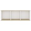 vidaXL TV Cabinet White and Sonoma Oak 42.1"x13.8"x14.6" Engineered Wood