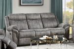 Zubaida Sofa (Glider & Motion); 2-Tone Gray Velvet YJ