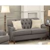 Alianza Loveseat w/2 Pillows in Dark Gray Fabric YJ