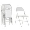 4pcs Elegant Foldable Iron & PVC Chairs for Convention & Exhibition White