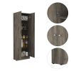 Multistorage Pantry Cabinet; Five Shelves; Double Door Cabinet -Dark Brown / Black