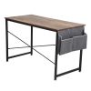 Home & Office Writing Desk with Storage Bag, Space-Saving Computer Table, Classic Retro Wood Grain XH