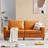 Orisfur. Modern Style 3 Seat Sofa PU Leather Upholstered Couch Furniture for Home or Office (3-Seat Sofa)