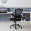 Computer Chair Swivel Rolling Executive Work Chair with Lumbar Support Arm, Home Office Chair Ergonomic Office Desk Chair Mesh, Adjustable Armrests Ad