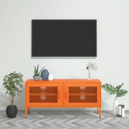 vidaXL TV Cabinet Orange 41.3"x13.8"x19.7" Steel