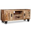 vidaXL TV Cabinet Rough Mango Wood 43.3"x11.8"x19.7"