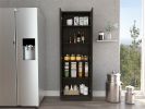 Multistorage Cabinet; Double Door; Five Shelves -Espresso / Black