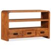 vidaXL TV Cabinet Solid Wood Acacia 35.4"x11.8"x21.6"