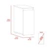 Ventus Bathroom Storage Cabinet; Liftable Top; One Drawer -White